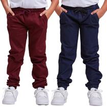 Kit 2 Calças Jogger Infantil Punho Kit 2 Calças Jogger Infantil Punho