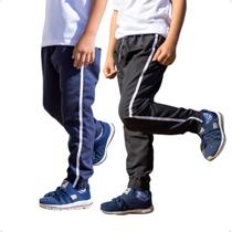 KIT 2 Calças Jogger Infantil Tecido Tactel Elástico na Barra 418