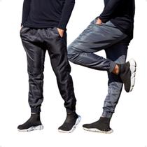 KIT 2 Calças Jogger Masculina Skinny Tecido Tactel 416