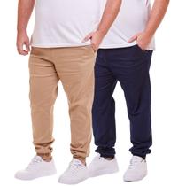 Kit 2 Calças Jogger Punho Plus Size