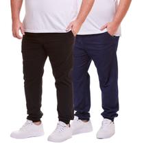 Kit 2 Calças Jogger Punho Plus Size