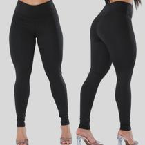 Kit 2 Calças Legging Feminina Suplex Academia Cintura Alta