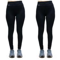 Kit 2 Calças Legging Fitness Feminina Zero Transparência