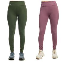 Kit 2 Calças Legging Fitness Feminina Zero Transparência