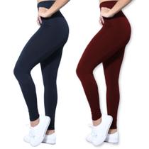 Kit 2 Calças Legging Heide Ribeiro Leg Basic Suplex Ginástica
