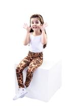 Kit 2 calças legging infantil com faixa de cabelo tamanho 6