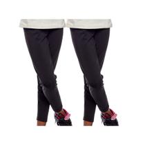 Kit 2 calças legging infantil lisa basica cintura alta suplex uniforme escola dia a dia passeio
