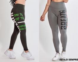 Kit 2 Calças Legging Leg Fitness Moda Academia Suplex Ginástica Breath Kit 2 Calças Legging Leg Fitness Moda Academia Suplex Ginástica Breath
