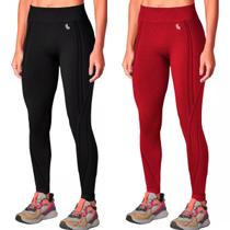 Kit 2 Calças Legging Lupo Sport Original Feminina Academia Leguin Legues Fitness Levanta Empina Bumbum