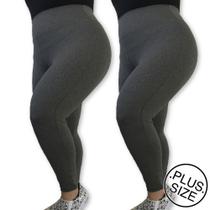 Kit 2 Calças Legging Plus Size Heide Ribeiro Leg Basic Suplex Barato Kit 2 Calças Legging Plus Size Heide Ribeiro Leg Basic Suplex Barato