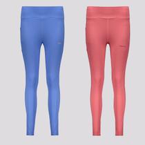Kit 2 Calças Legging Rainha com Bolso Feminina Azul e Rosa