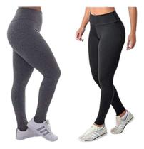 Kit 2 Calças Legging Suplex Leg Reforçada Fitness Academia