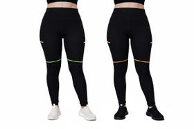 Kit 2 Calças Linha Slim Cintura Alta Ajuste Perfeito Não Transparente