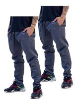 Kit 2 Calças Masc Esportiva Inverno 2 Bolsos Lateral 075 Pr
