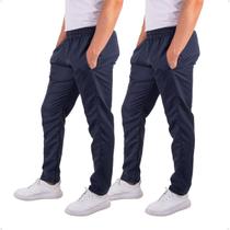Kit 2 Calças Masculina Academia Treino Tactel com Bolsos Laterais
