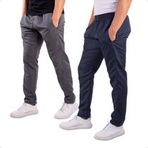 Kit 2 Calças Masculina Academia Treino Tactel com Bolsos Laterais
