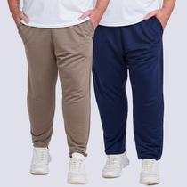 Kit 2 Calças Moletinho Masculina Plus Flanelada