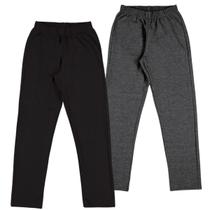 Kit 2 calças moletom adulto big dalri 231 plus size g1 g2 g3