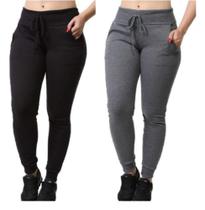 Kit 2 Calças Moletom Feminina Jogger Kit 2 Calças Moletom Feminina Jogger