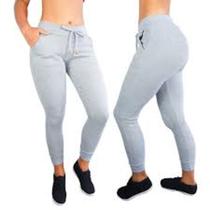 Kit 2 Calças Moletom Feminina Jogger