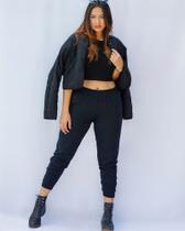 Kit 2 Calças Moletom Jogger Confortável