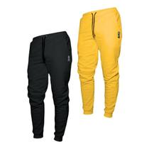 Kit 2 Calças Moletom Masculina 3 Bolsos Jogger Básico Casual