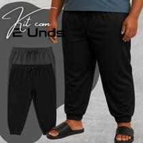Kit 2 Calças Pijama Masculina Plus Size Extra Grande Dry Fit Ultra Leve para Dormir e Ficar em Casa Super Confortável