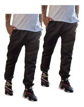 Kit 2 Calças Tactel Jogger Skinny Com Punho 2 Bolsos 016 Pr