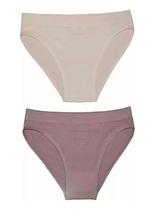 Kit/2 Calcinha Biquíni DelRio 5190 Sem Costura Microfibra T. P/G