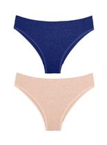 Kit/2 Calcinha Biquíni Delrio 5197 Feminina Sem Costura Canelada Microfibra T. P/GG