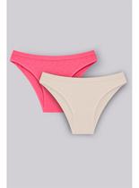 Kit/2 Calcinha Biquíni Trifil CK4211 Feminina Relevo Corações Sem Costura Microfibra T. P/1XG