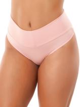 Kit 2 Calcinha Cinta Modeladora Cós Alto Duplo Cintura Alta Tanga Conforto Lingerie Feminina 0037K2