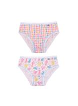 Kit/2 Calcinha Clássica DelRio 504223 Infantil Estampadas Algodão T. P/GG
