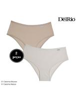 Kit/2 Calcinha Delrio 50368 Feminina Básica Cotton T. P/GG
