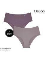 Kit/2 Calcinha Delrio 50368 Feminina Básica Cotton T. P/GG