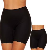 Kit 2 Calcinha Shorts Bermuda Com Forro Em Algodão Sem Costura Corte a Laser