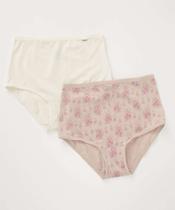 Kit 2 Calcinhas Alta Estampa Floral DelRio-25626 Kit 2 Calcinhas Alta Estampa Floral DelRio-25626