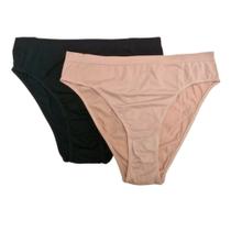 Kit 2 Calcinhas Altas Trifil C01971 Nude/Preto Kit 2 Calcinhas Altas Trifil C01971 Nude/Preto