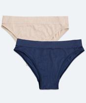 Kit 2 Calcinhas Biquíni Canelada DelRio-99089