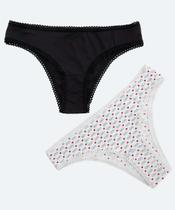 Kit 2 Calcinhas Biquíni Estampada Marisa-36028