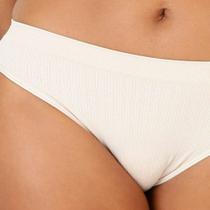 Kit 2 Calcinhas Biquíni Jacquard Branco/Areia DelRio Sem Costura Kit 2 Calcinhas Biquíni Jacquard Branco/Areia DelRio Sem Costura