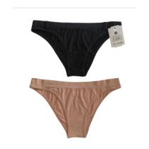 Kit 2 Calcinhas Biquíni Preto e Nude Basic+ Conforto Diário Kit 2 Calcinhas Biquíni Preto e Nude Basic+ Conforto Diário