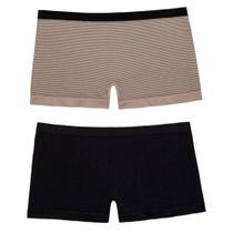 Kit 2 Calcinhas Boxer DelRio 8291 Sem Costura