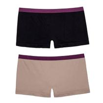 Kit 2 Calcinhas Boxer DelRio 8291 Sem Costura