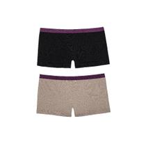 Kit 2 Calcinhas Boxer DelRio 8291 Sem Costura