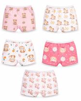 Kit 2 Calcinhas Boxer Infantil Menina Algodão, Shortinhos, Confortável, Não Marca, Não Sobe, Estampas Sortidas 2 a 14 Anos Kit 2 Calcinhas Boxer Infantil Menina Algodão, Shortinhos, Confortável, Não Marca, Não Sobe, Estampas Sortidas 2 a 14 Anos