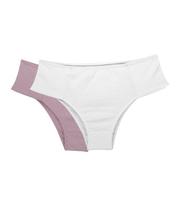 Kit 2 Calcinhas Branco/Rosa Retrô Love Secret 819301 100% Algodão
