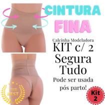 Kit 2 Calcinhas Cinta Modeladora Afina Cintura Fit Mirna - Silvest Lingerie - Slim