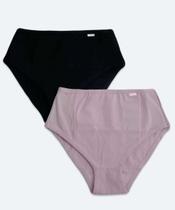 Kit 2 Calcinhas Cintura Alta Básica Moderna-57195