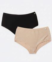 Kit 2 Calcinhas Cintura Alta Delcotton-07687